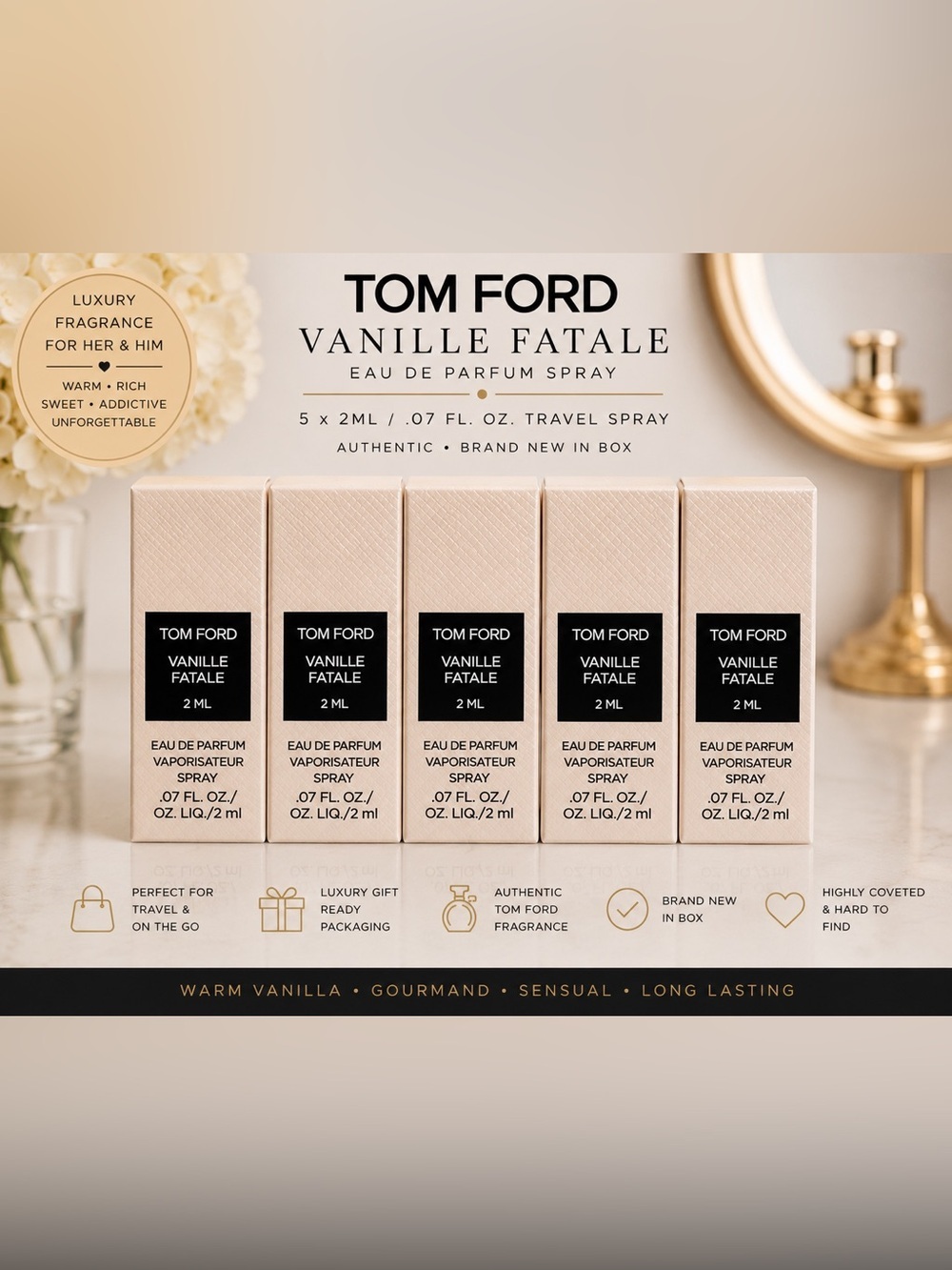 Tom Ford Vanille Fatale Luxury Travel Size Bundle | Brand New | Collector